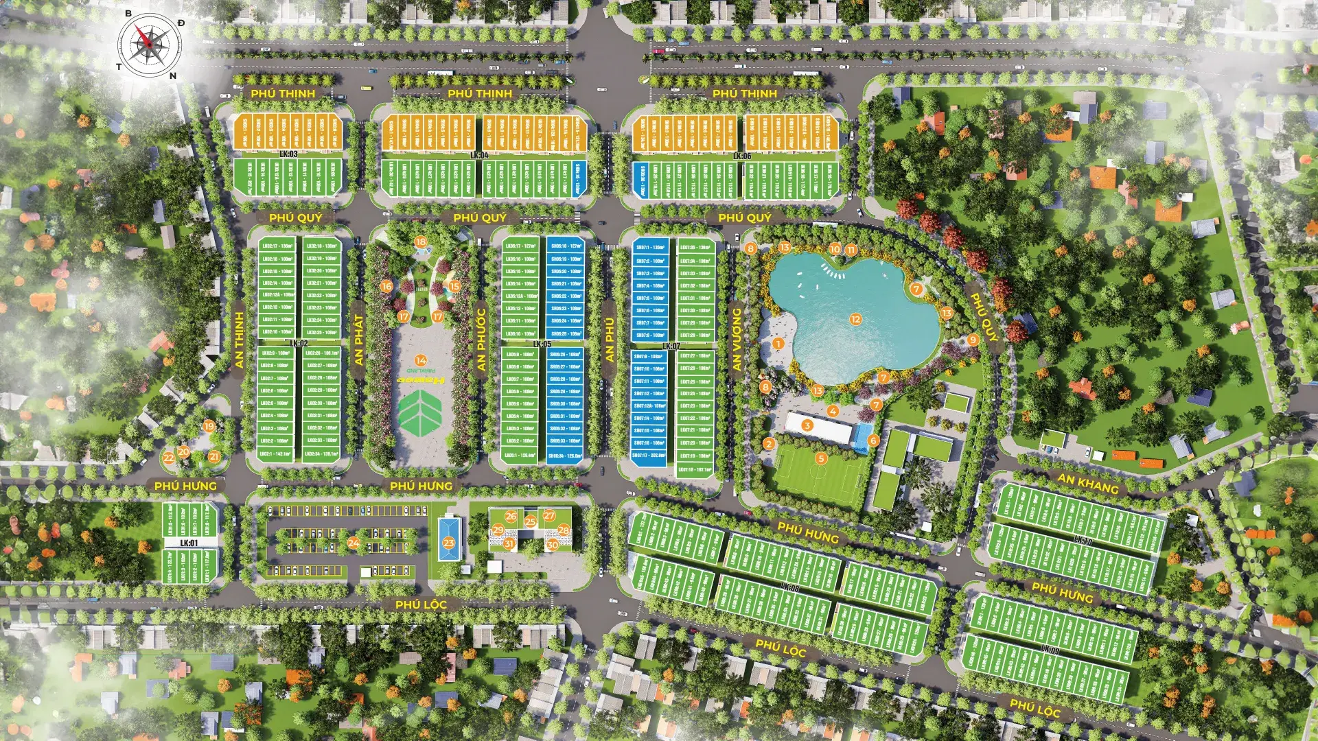 Mặt bằng phân lô chi tiết